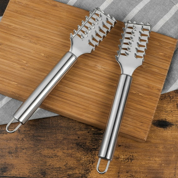 IDEANATEGRATE Scale Scraper 2PCS Stainless Steel Ergonomic Design For Cooking Preparation Removal