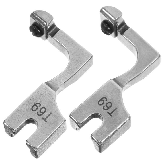 IDEANATEGRATE Sewing Machine Parts 2Set Dark Grey Adjustable Invisible Zipper Guide Presser Foot For Home Decor