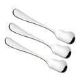 thumbnail image 1 of IDEANATEGRATE Stainless Steel Dessert Spoon for Home Use Silver Color 3 Pieces and 4.5 Inches, 1 of 8