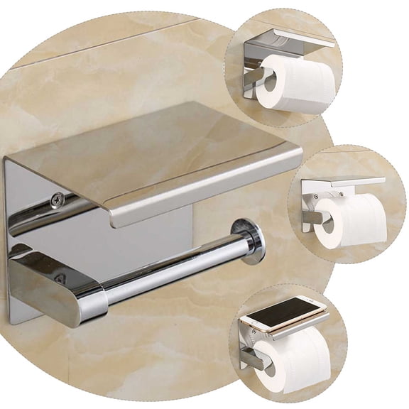 IDEANATEGRATE Toilet Roll Shelf Storage -mounted Bathroom Accessories 1Pcs 4.06*5.43in