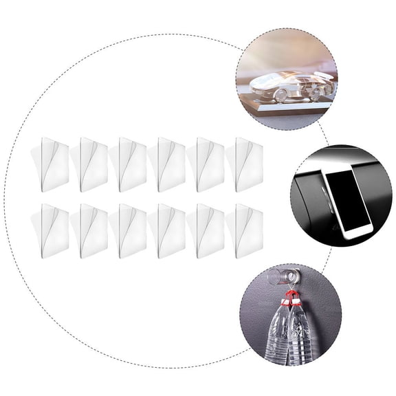 IDEANATEGRATE Transparent Double Sided Tape 12Pcs for Carpet Fixing in Living Room