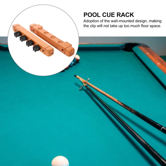 IDEANATEGRATE Wall Mount Pool Stick Rack 2Pcs Durable Construction 11In X 1.6In X 1.2In