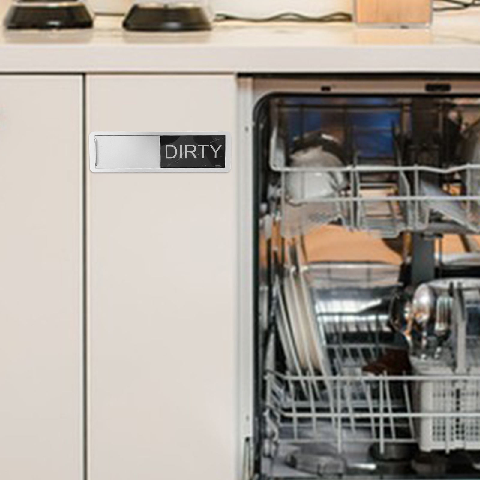IDEANATEGRATE Dishwasher Clean Dirty Magnet Kitchen Users ABS 1Set ...
