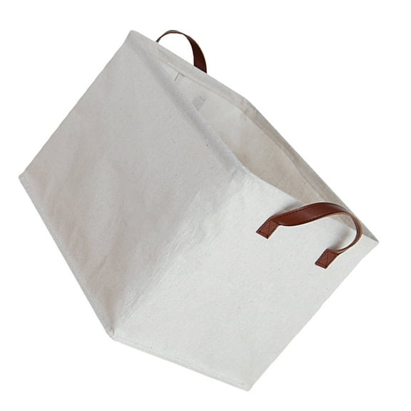IDEANATEGRATE White Fabric Storage Bin 1Pack Rectangular 11X7X3In Home Tidying Organizer