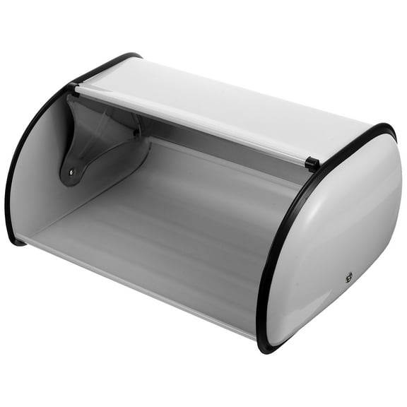IDEANATEGRATE White Iron Bread Box for Kitchen Countertop with Good Sealing .87 x 5.12 x 10.24 inches