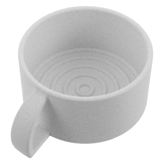 IDEANATEGRATE White Pla Shaving Soap Bowl - Versatile Compatibility, Gentle on Skin, Elegant Design
