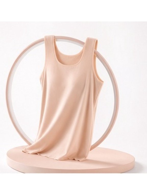 Women's Cozy Sleeveless Base Layer, Soft Nylon Thermal Underwear Top for Cold Days