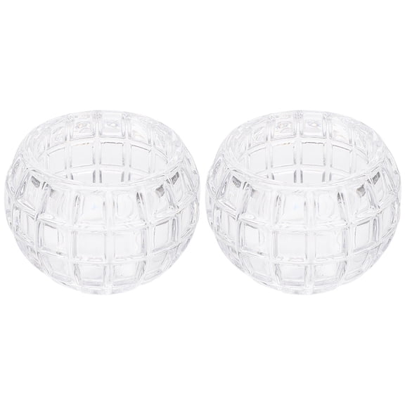 IDEANATEGRATE eelf 2Pcs re Shape Crystal Candlesticks Home Decoration Fashionable