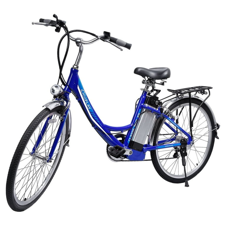 IDEAPLAY P20 26 inch Electric Bike for Adults 250W Electric Commuter Bicycle with 3 Riding Modes Ebike for Women Men Blue