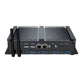 IDEARACE Powerful Fanless Mini PC, Core i5-3317U CPU Industrial Desktop Computer, 8GB RAM 256GB SSD, 4xCOM RS232, 4xUSB 3.0, 2xNICs, HD, VGA, WIFI, Full Metal Case