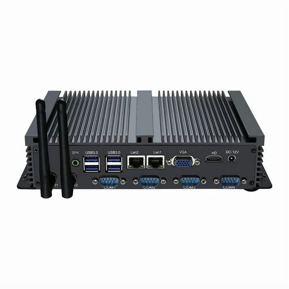 IDEARACE Powerful Fanless Mini PC, Core i5-3317U CPU Industrial Desktop Computer, 8GB RAM 256GB SSD, 4xCOM RS232, 4xUSB 3.0, 2xNICs, HD, VGA, WIFI, Full Metal Case,Windows 11 Pro