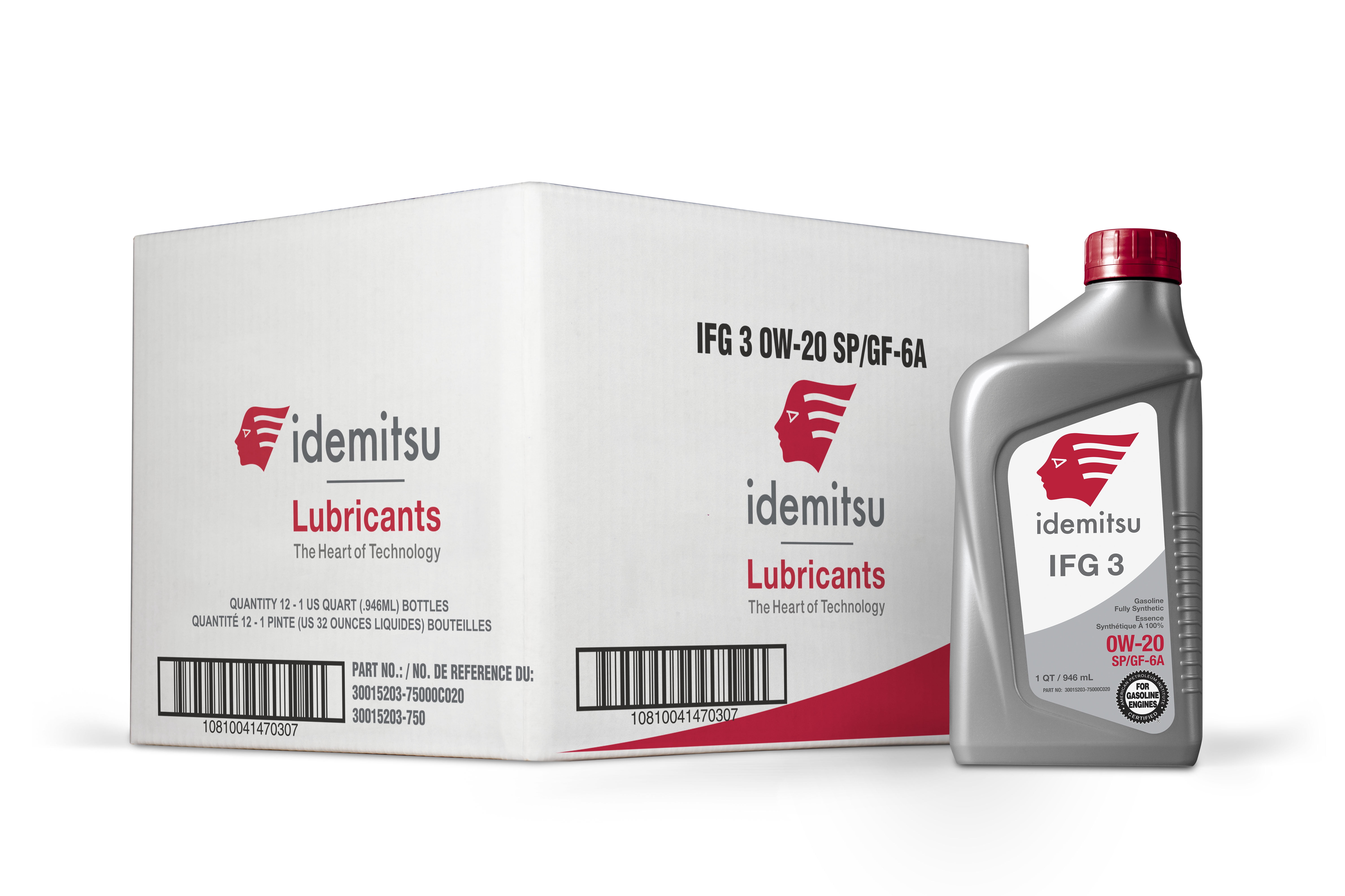 IDEMITSU IFG3 0W-20 SP/GF-6A Motor Oil - 1 qt, Case of 12