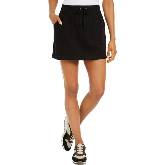 IDEOLOGY $39.50 Womens New Black Pocketed Mini A-Line Active Wear Skirt XL B+B