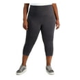 thumbnail image 1 of IDEOLOGY Womens Black Moisture Wicking Stash Pocket Upf 50 Cropped Leggings Plus 2X, 1 of 1