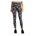 thumbnail image 1 of IDEOLOGY Womens Black Stretch Moisture Wicking Ventilation Flat Seems Camouflage High Waist Leggings M, 1 of 4