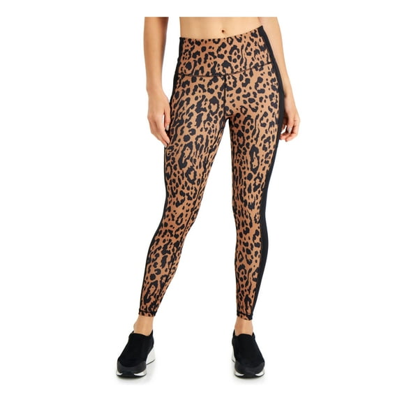 IDEOLOGY Womens Brown Stretch Pocketed Animal Print High Waist Leggings S