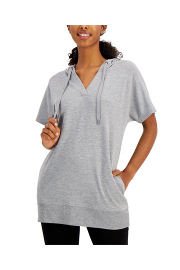 All Sizes Grey off the Shoulder Sweatshirt Plus Size