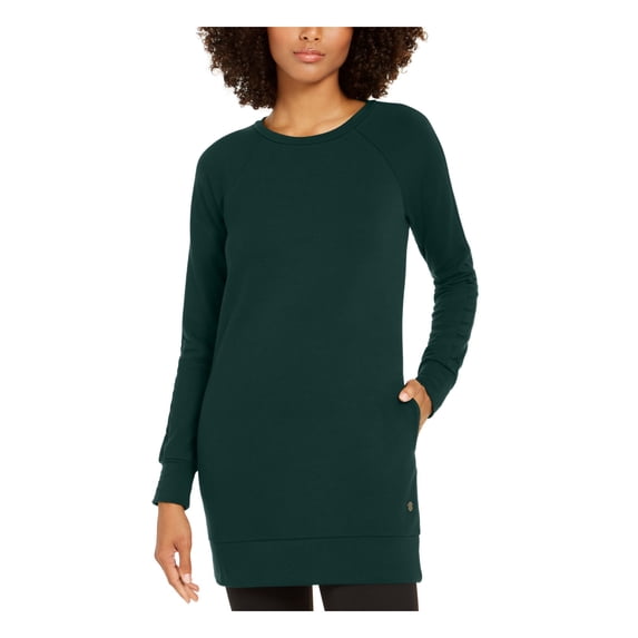 IDEOLOGY Womens Green Long Sleeve Crew Neck Sweater Size: S