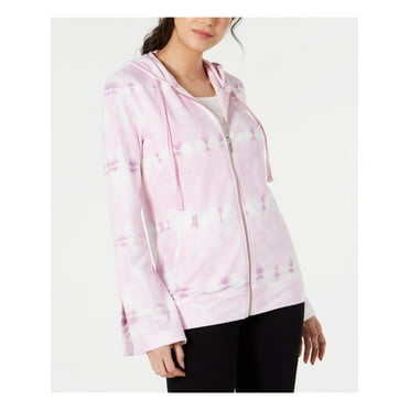IDEOLOGY Womens Pink Tie Dye Zip Up Jacket XS