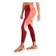 thumbnail image 1 of IDEOLOGY Womens Red Moisture Wicking Pocketed Upf 50 Compression Flat Seems Color Block Active Wear High Waist Leggings XS, 1 of 5