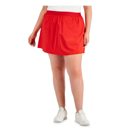 IDEOLOGY Womens Red Short A-Line Skort Plus 1X
