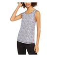 thumbnail image 1 of IDEOLOGY Womens White Animal Print Sleeveless Scoop Neck Active Wear Top XS, 1 of 4