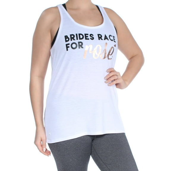 IDEOLOGY Womens White Sleeveless Scoop Neck Evening Top Size: L