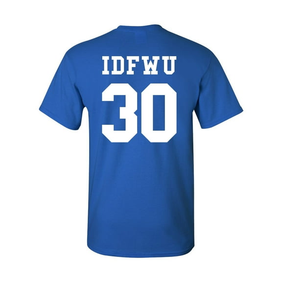 IDFWU Jersey Adult Back Print T-Shirt Tee