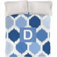 thumbnail image 1 of IDG Batik Monogram Duvet Cover, Blue, 1 of 2