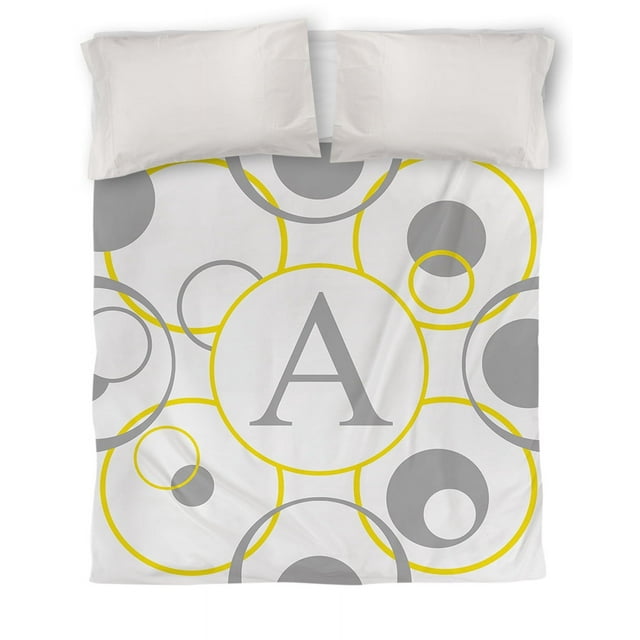 IDG Circle Variations Monogram Yellow Duvet Cover