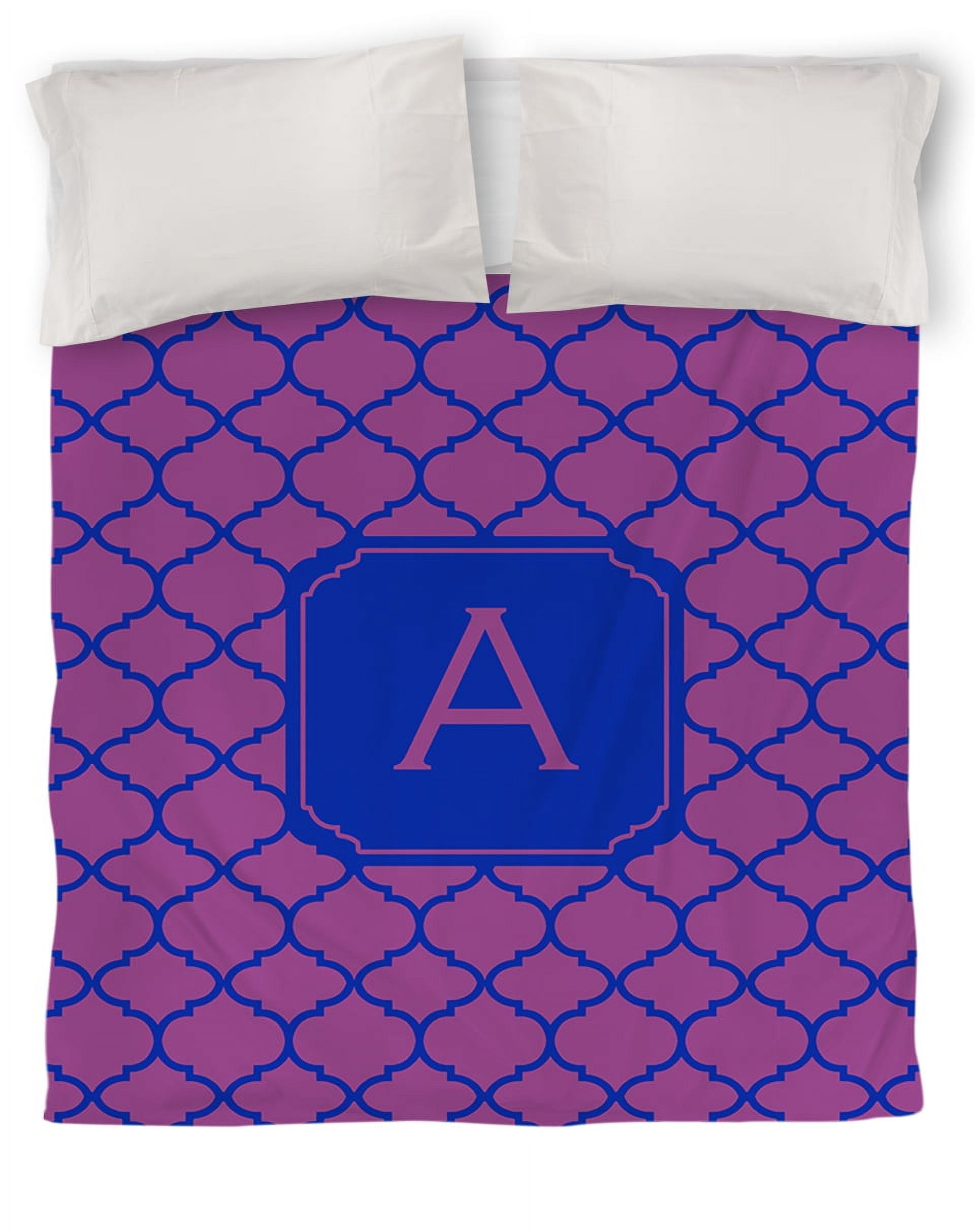 IDG Moroccan Monogram Magenta Duvet Cover