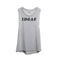 thumbnail image 1 of IDGAF I Don't Give A F*CK Women's Fashion Sleeveless Muscle Tank Top Tee Sport Grey Large, 1 of 4