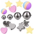 thumbnail image 1 of IDIY Bath Bomb & Soap Mold, Set of 6 Different Shapes and Sizes - Heart, Star, and 4 Circles (1.75" - 3" Round) - DIY Crafts, Soap and Candle Making Supplies, Molds, Gifts, 1 of 5