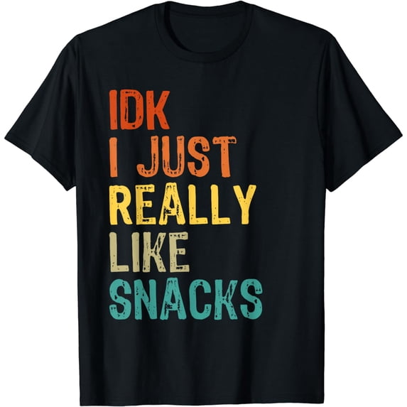 IDK I Just Really Like Snacks Funny Toddler Boy Girl T-Shirt