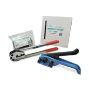 IDL Packaging 1/2 x 200 Polypropylene PP Portable Strapping Kit, 600 lbs Break Strength - Packaging Strapping Tool Kit with Poly Banding