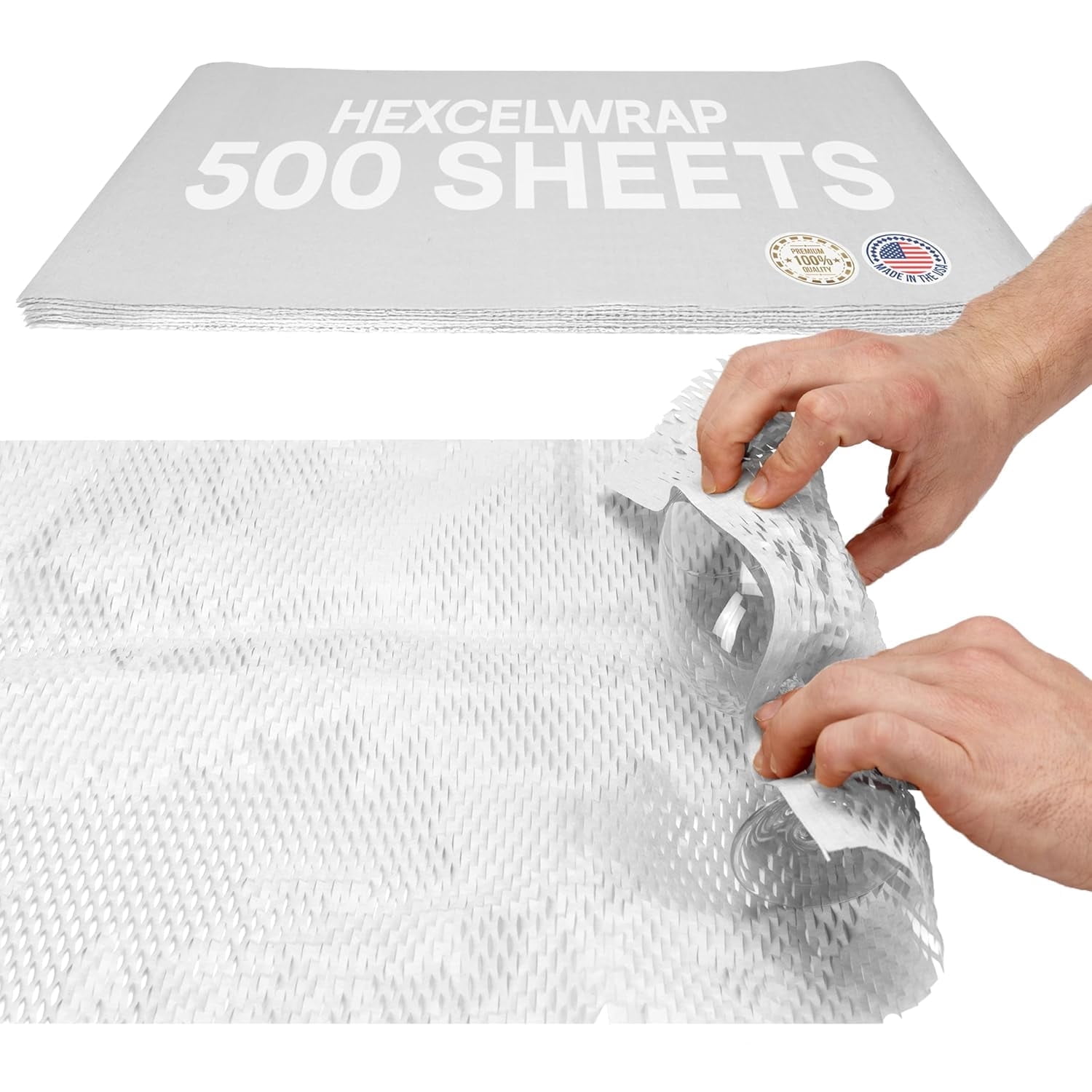IDL Packaging 15.25" x 22" Honeycomb Kraft Packing Paper Sheets (Pack ...