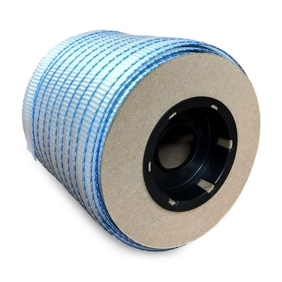 IDL Packaging White-Blue Mule Tape 3/4" x 250', 1800 lbs Break Strength - Heavy Duty UV- & Moisture-Resistant Pull Tape