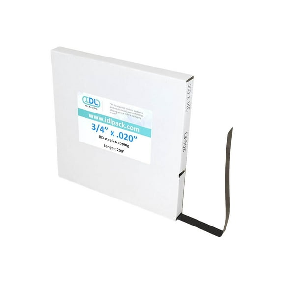 IDL Packaging 3/4" x 300 ft. Steel Strapping Kit, 1700 lbs. Break Strength - Include Consumables for up to 150 Strapping Cycles