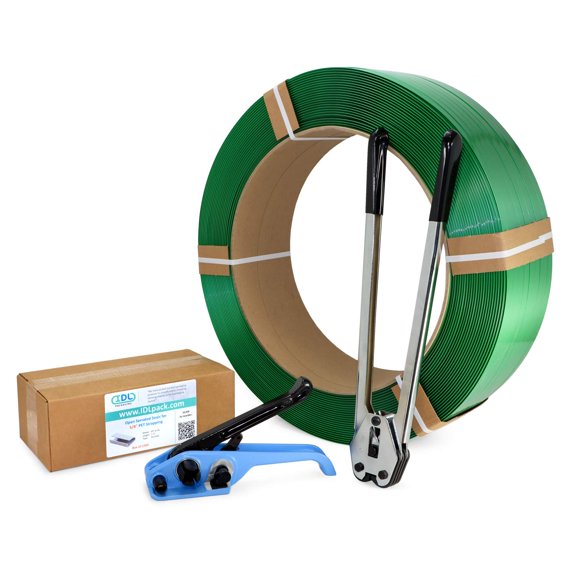 IDL Packaging 5/8" Polyester Strapping Kit, Standard - All You Need to Strap a Pallet