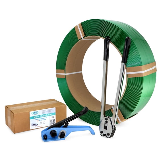 IDL Packaging 5/8" Polyester Strapping Kit, Standard - All You Need to Strap a Pallet