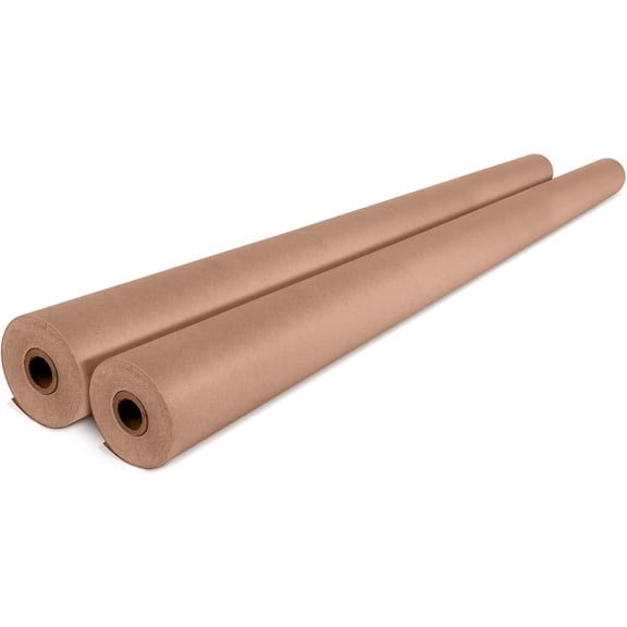 IDL Packaging Brown Kraft Paper Roll 48" x 2160" (180 feet), Pack of 2 - Brown Wrapping Paper 30lb Thickness - Craft Paper for Packing, Moving, Shipping, Crafts/Arts