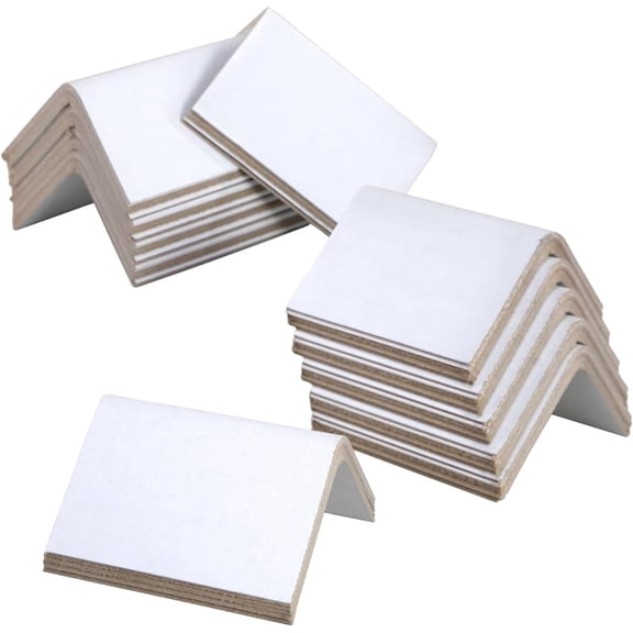 IDL Packaging Cardboard Edge Protectors 2" x 2" x 3", Pack of 200, White, 0.225" Thick