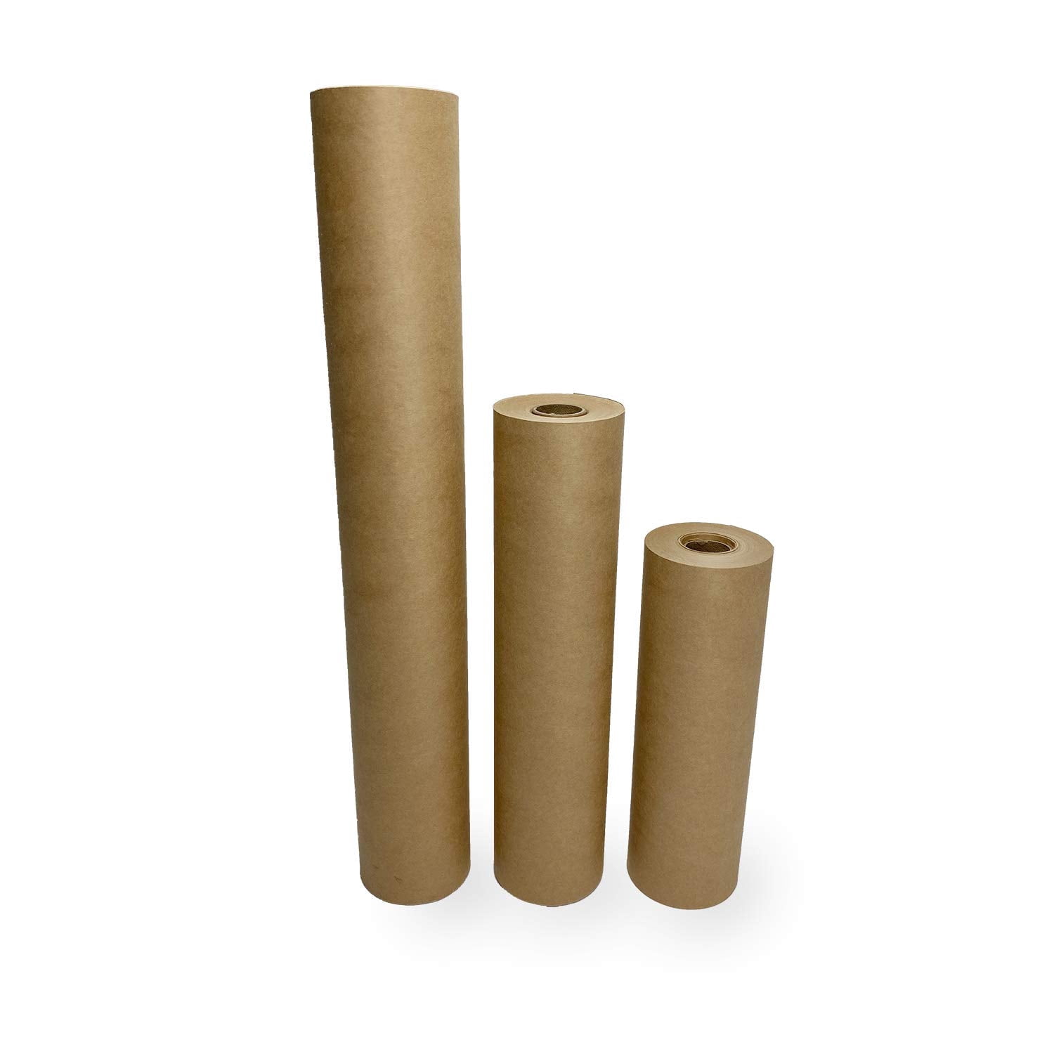 IDL Packaging Masking Paper Set of 9", 12" and 18" Brown Masking Paper Rolls (60-yard Long) to Cover Area
