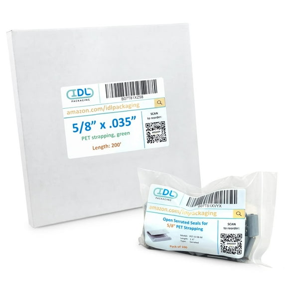 IDL Packaging Refill for Portable 5/8" Polyester (PET) Strapping Kits, 1400 lbs. Break Strength