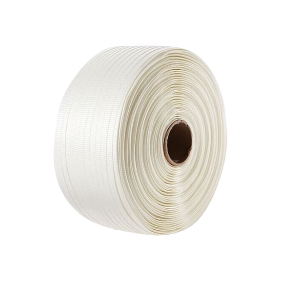 IDL Packaging - Strap - 0.5 in x 3900 ft - 3 in core - white - woven polyester