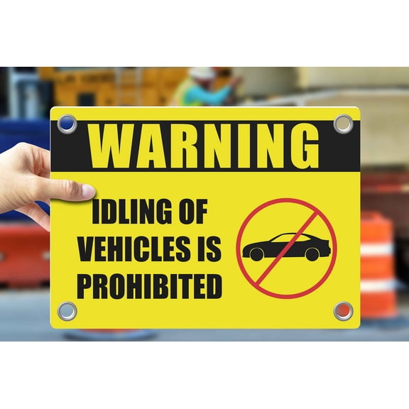 IDLING OF VEHICLES IS PROHIBITED | Warning Notice Caution Danger 3mm PVC Sign