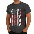 thumbnail image 1 of IDOCLOTHES Mens Fourth of July T-Shirts Big and Tall Patriotic Tshirts Shirts for Men 250th Anniversary USA Shirt 1776-2026 4th of July T Shirts for Man Graphic Tees Dark Gray, XL, 1 of 4