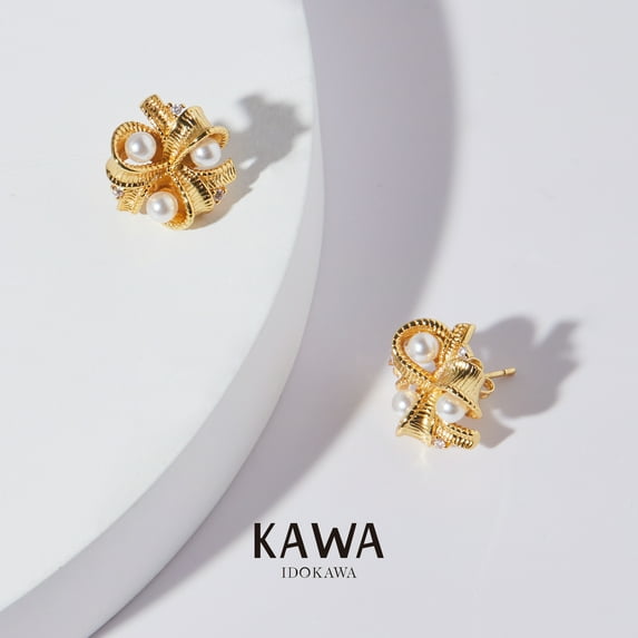 IDOKAWA Pearl Earrings For Women Vintage 925 Sterling Silver Hypoallergenic Cute Flower Stud Earrings Delicate Jewelry Wedding Birthday Christmas Valentine's Day Mother's Day