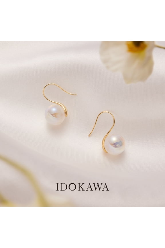 Pearl Earrings For Women 925 Sterling Silver Hypoallergenic Drop Dangle Earrings Classic Jewelry Gifts For Anniversaries Wedding Graduation Party(High Heel Shape)