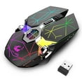 thumbnail image 1 of IDOLCO Wireless Optical Computer Gaming Mouse with Light, Rechargeable Bluetooth Mice with 3 DPI Levels, 6 Buttons for PC, Laptop [A], 1 of 8